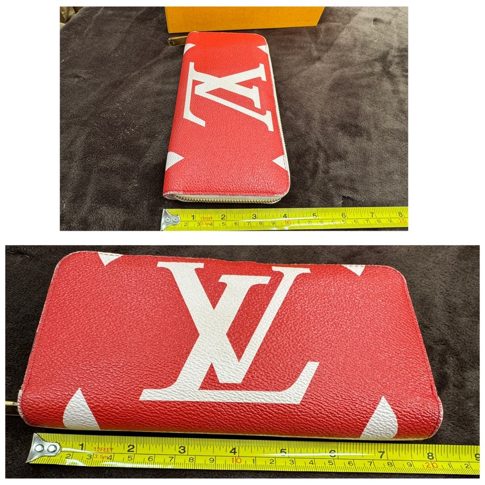 Louis Vuitton Reverse Zippy Monogram Wallet Rouge Pink full inclusion - Picture 8 of 11
